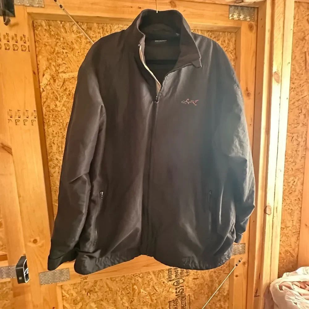 Greg Norman Collection Black Windbreaker